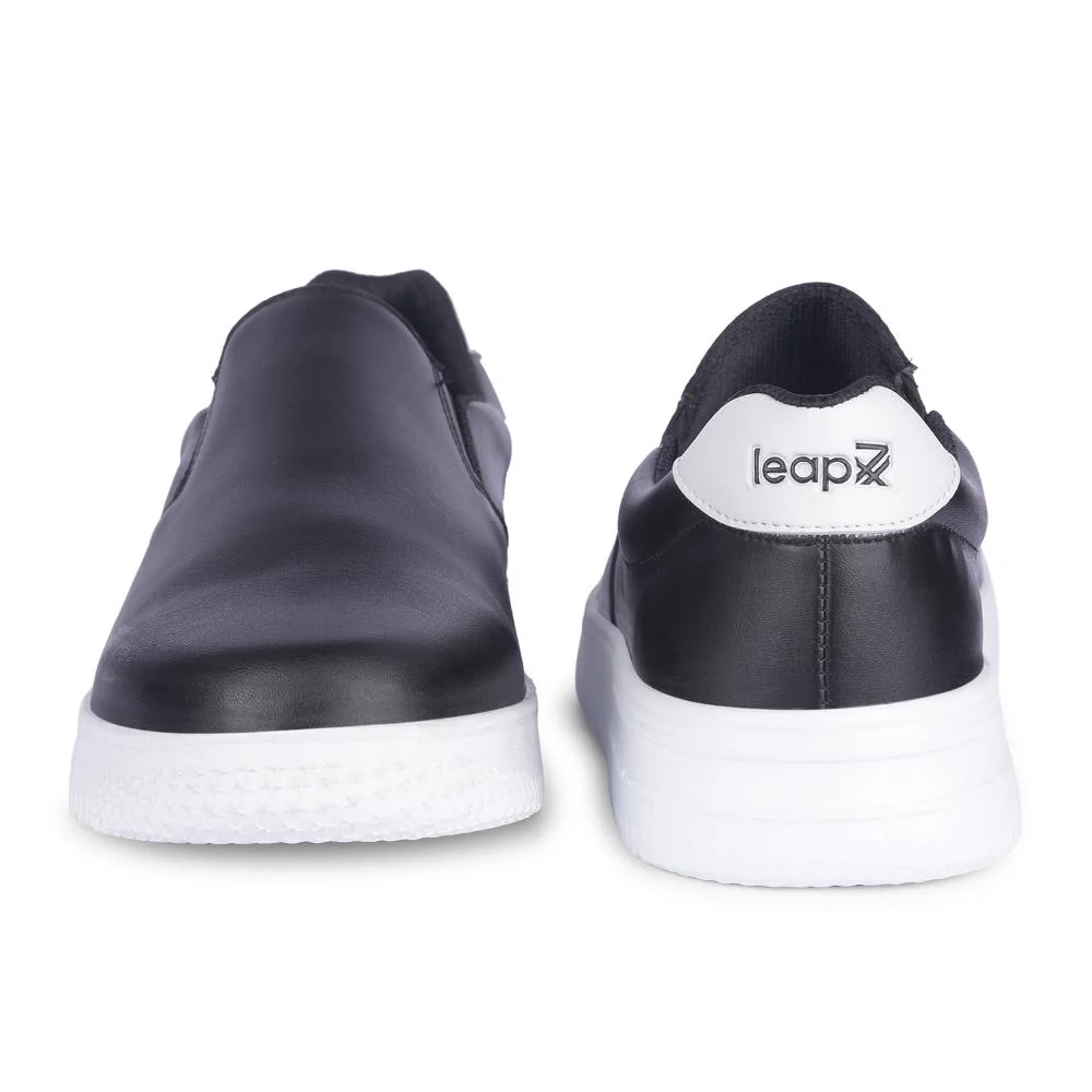 Leap7x Casual Black Non-Lacing Sneakers For Men DUGLAS-2E By Liberty - Image 5