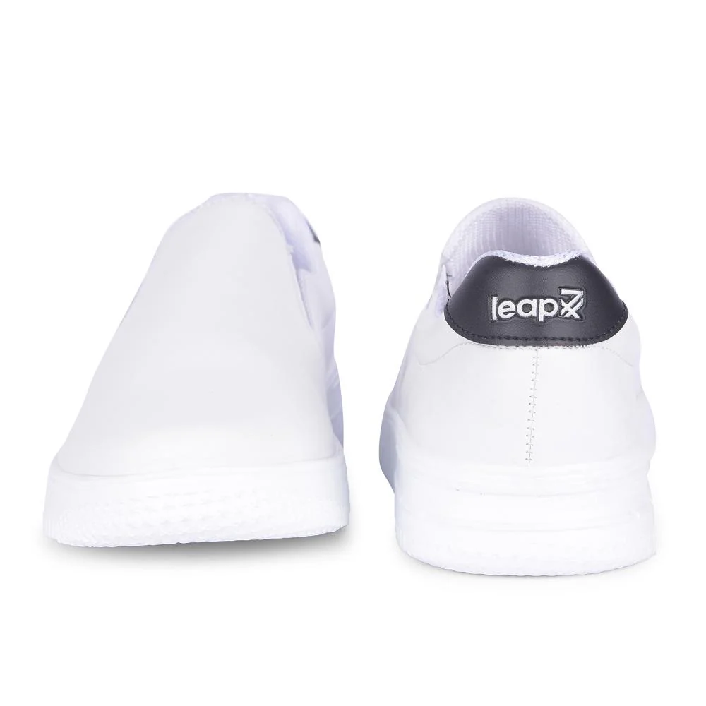Leap7x Casual White Non-Lacing Sneakers For Men DUGLAS-2E By Liberty - Image 5