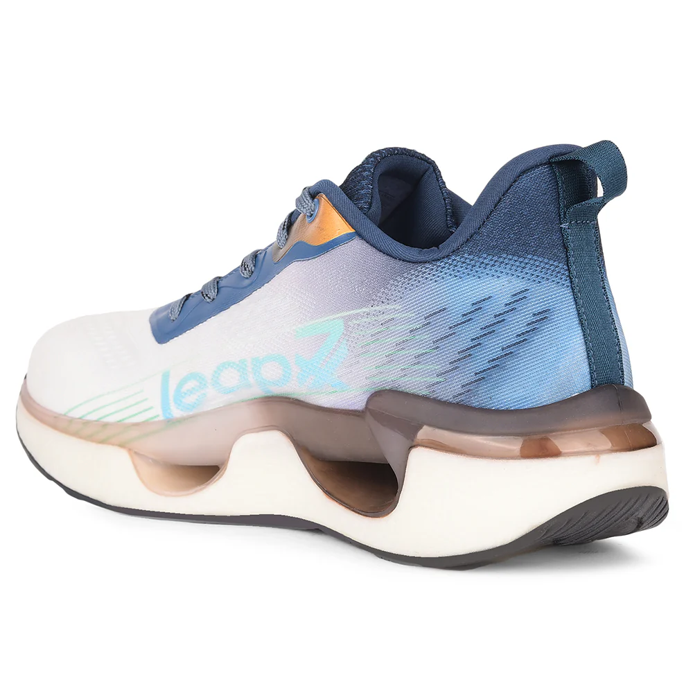 Leap7x By Liberty RW-24 Sports Walking Shoes For Men - Teal Blue - Image 5