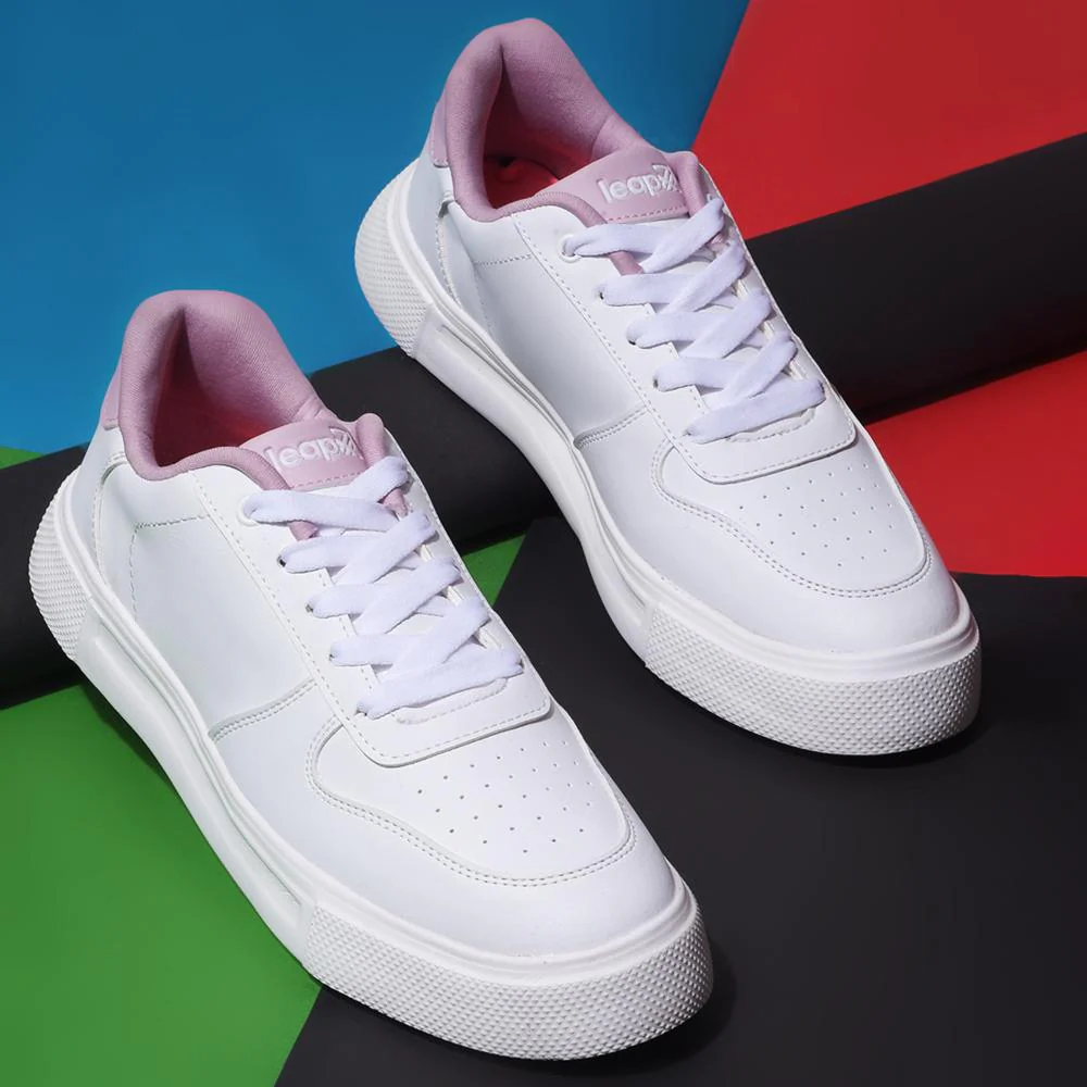 Leap7x Lacing White Casual Sneakers For Women FEMINA-01 By Liberty - Image 3
