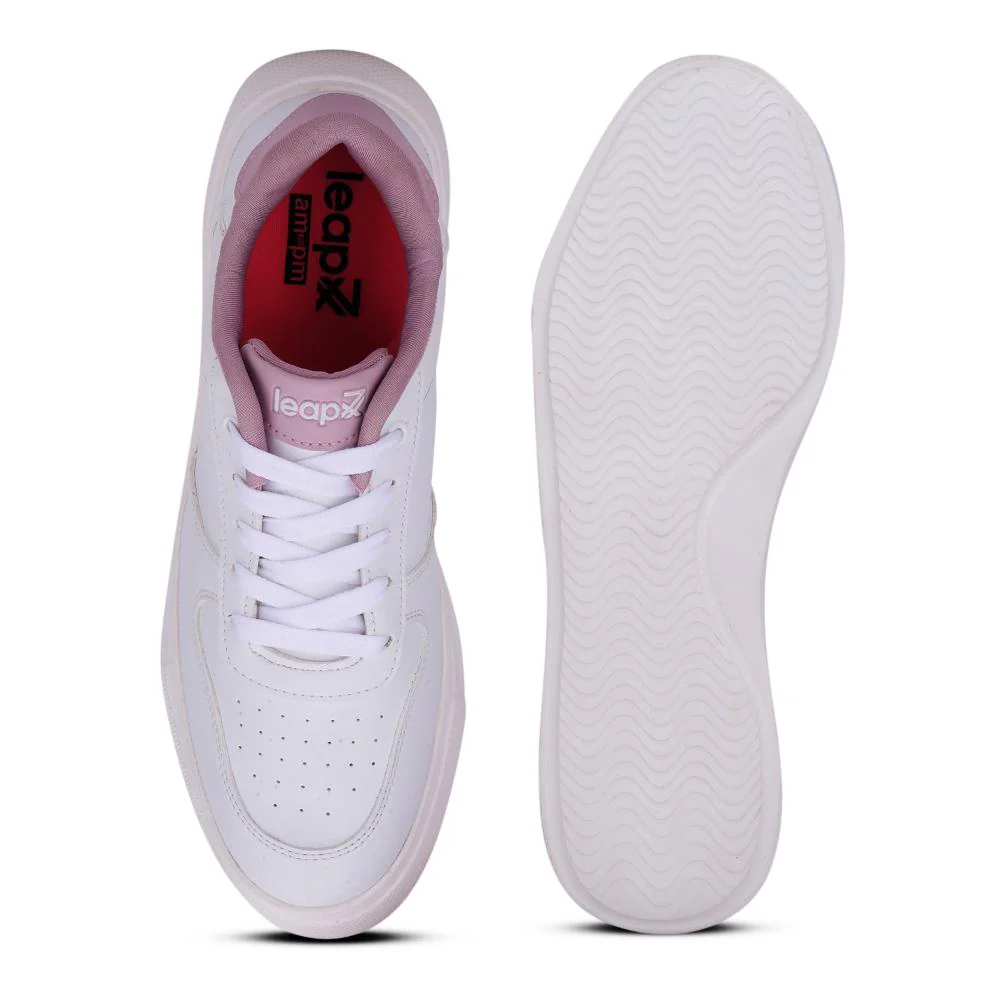 Leap7x Lacing White Casual Sneakers For Women FEMINA-01 By Liberty - Image 5