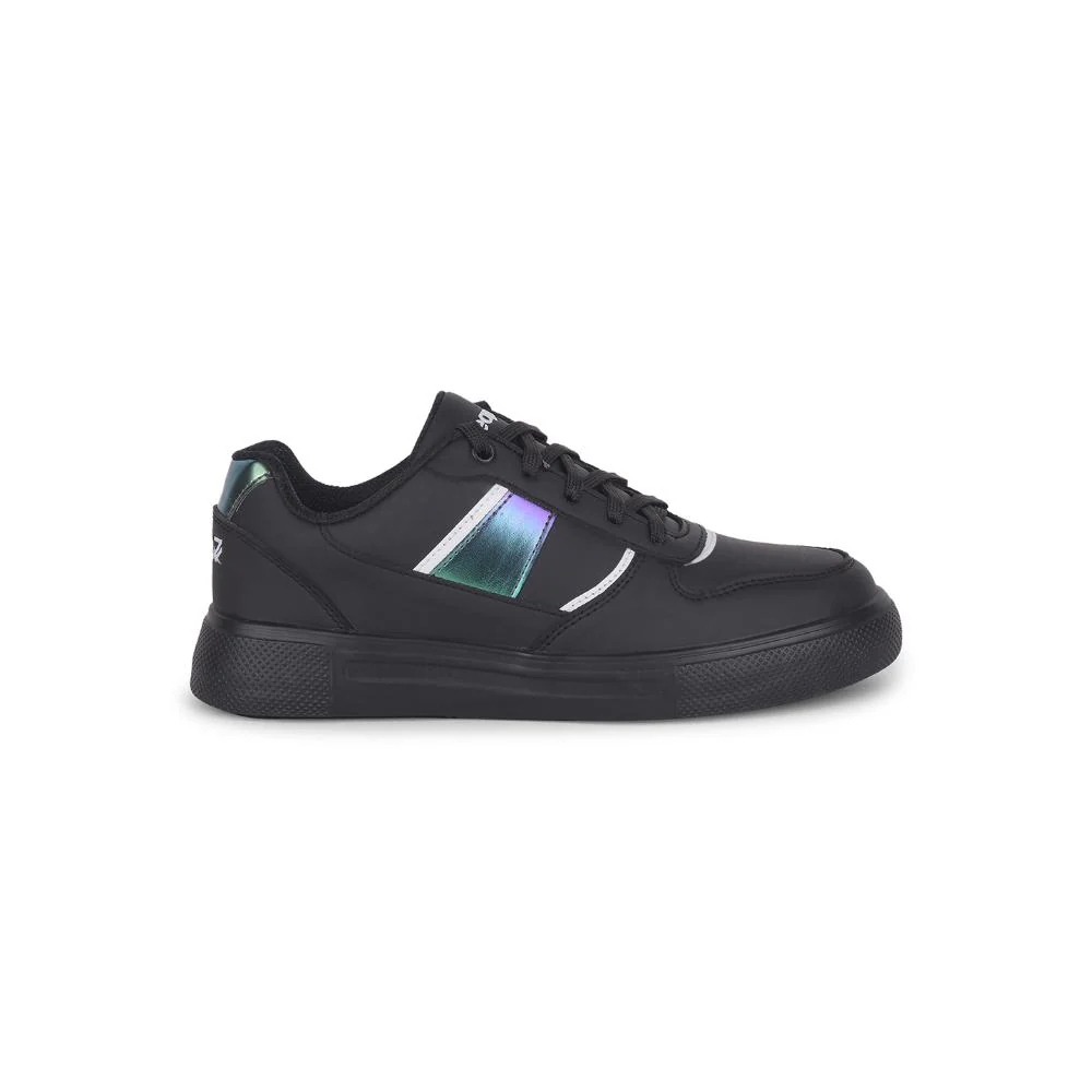 Leap7x Lacing Black Casual Sneakers For Women FEMINA-2 By Liberty - Image 2