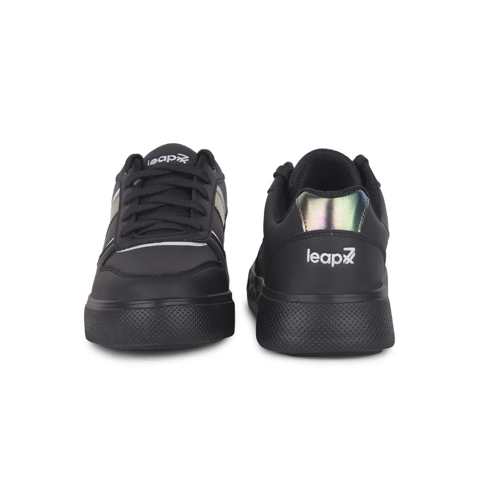 Leap7x Lacing Black Casual Sneakers For Women FEMINA-2 By Liberty - Image 5