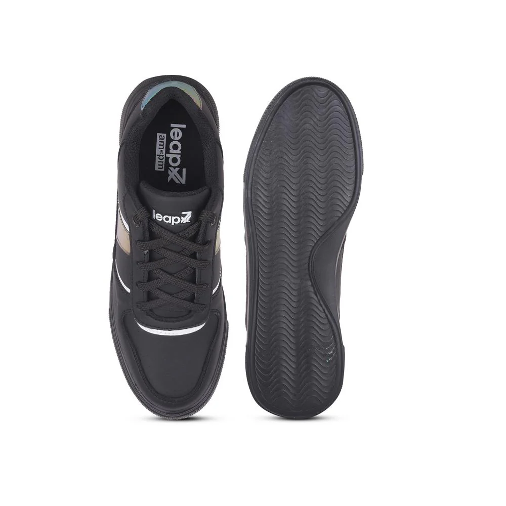 Leap7x Lacing Black Casual Sneakers For Women FEMINA-2 By Liberty - Image 6