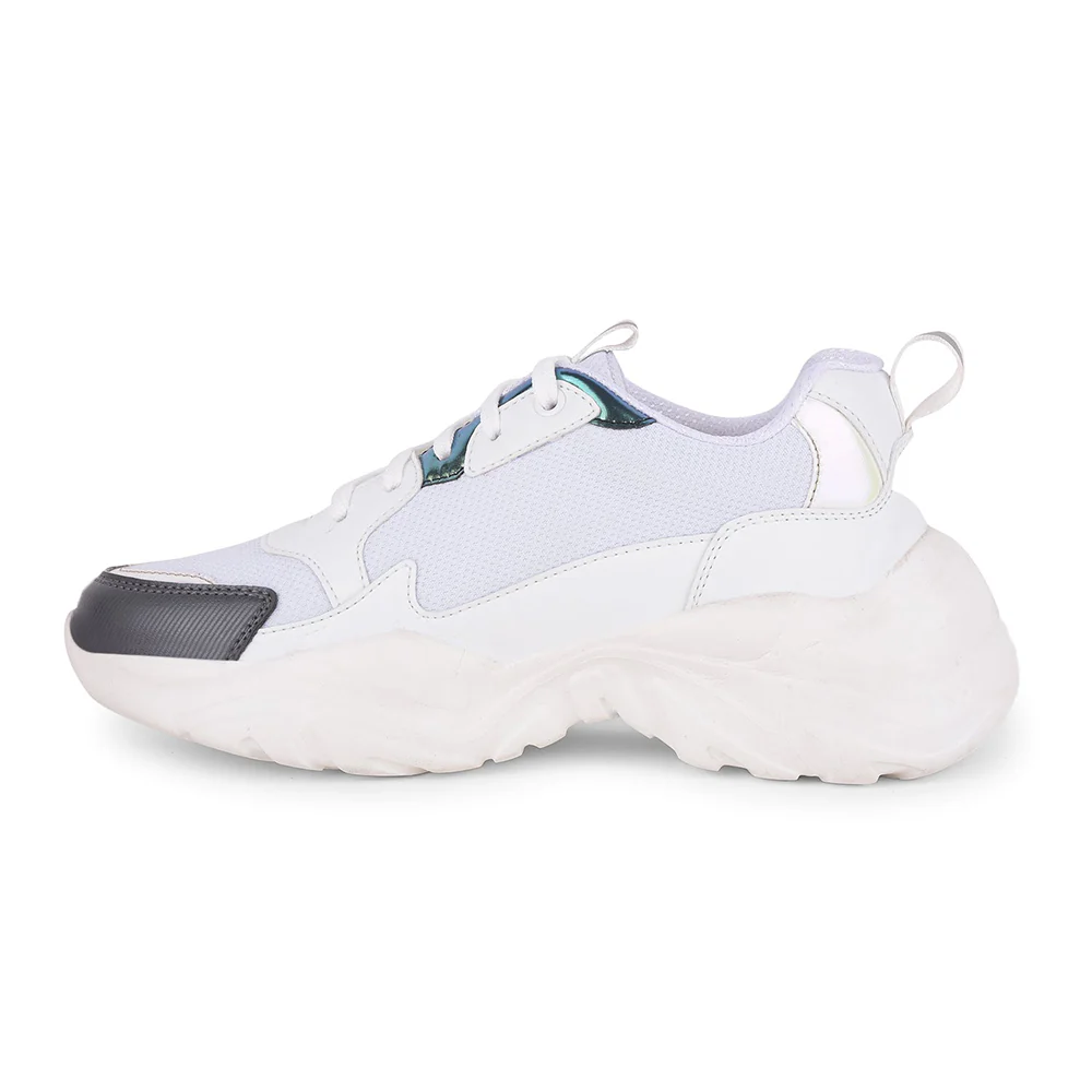 Leap7x Casual White Lacing Shoes For Women JIMNY-1E By Liberty - Image 3