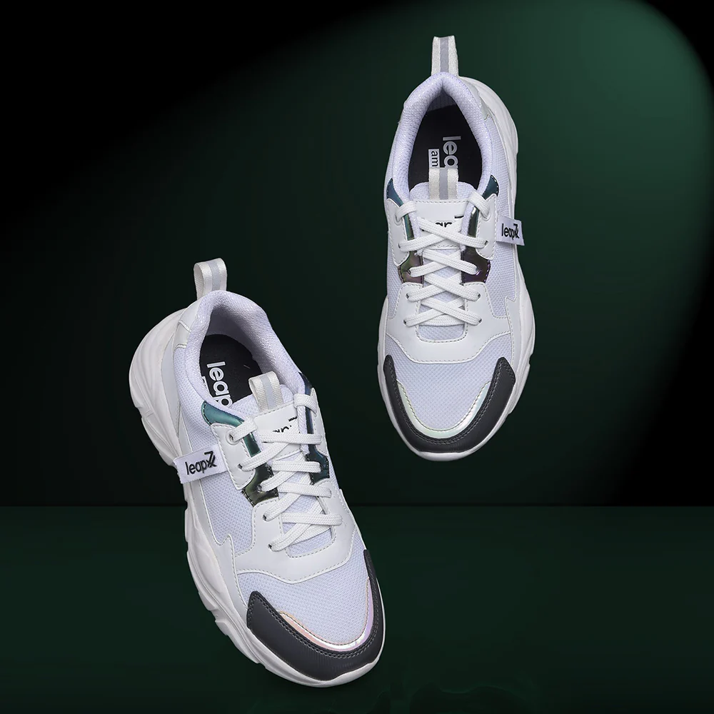Leap7x Casual White Lacing Shoes For Women JIMNY-1E By Liberty - Image 4