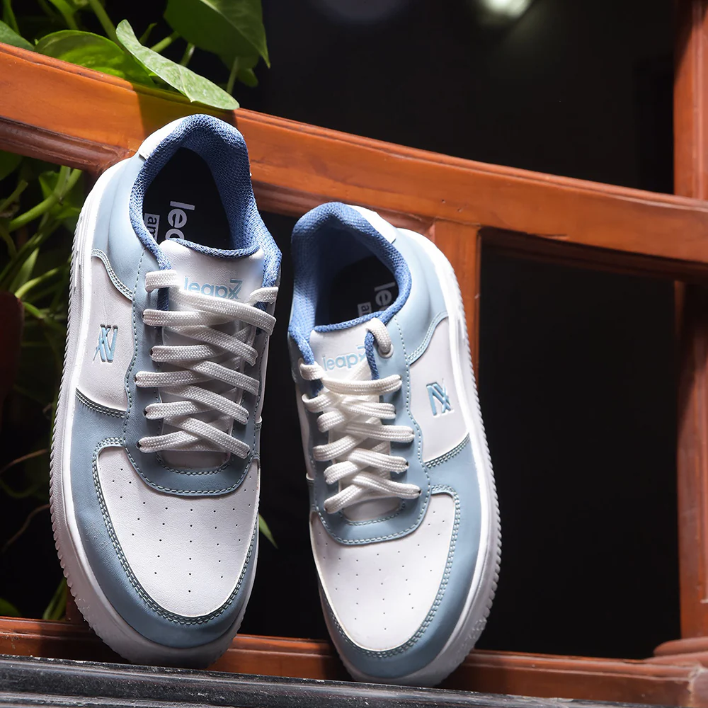 Leap7x Lacing Blue Casual Sneakers For Women MICO-3E By Liberty - Image 4