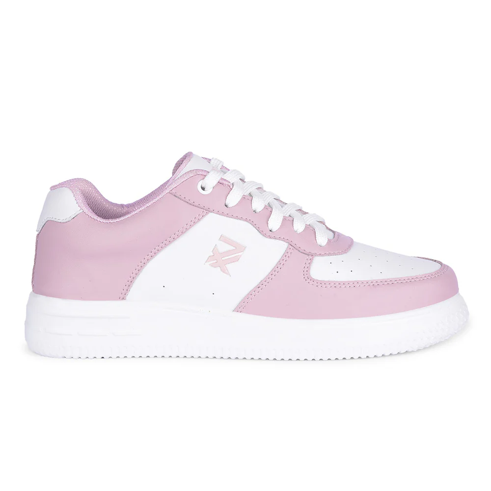 Leap7x Lacing Peach Casual Sneakers For Women MICO-3E By Liberty - Image 2