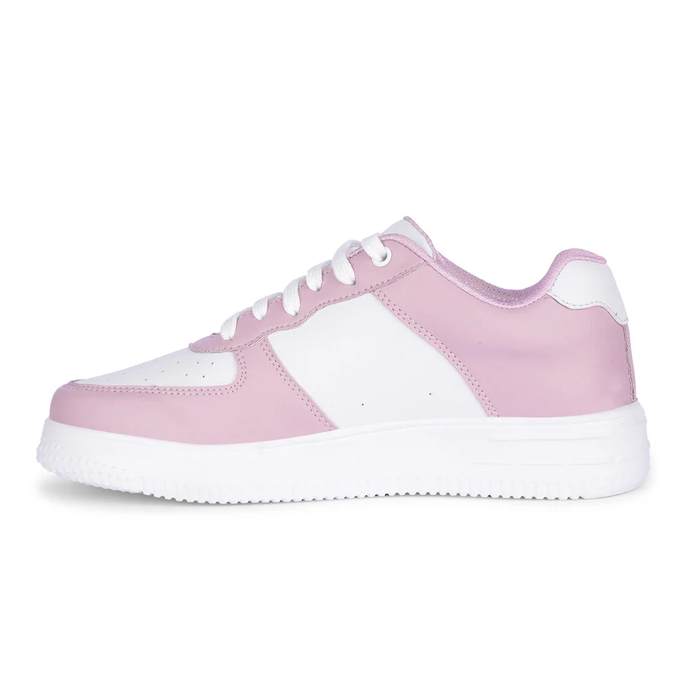 Leap7x Lacing Peach Casual Sneakers For Women MICO-3E By Liberty - Image 3