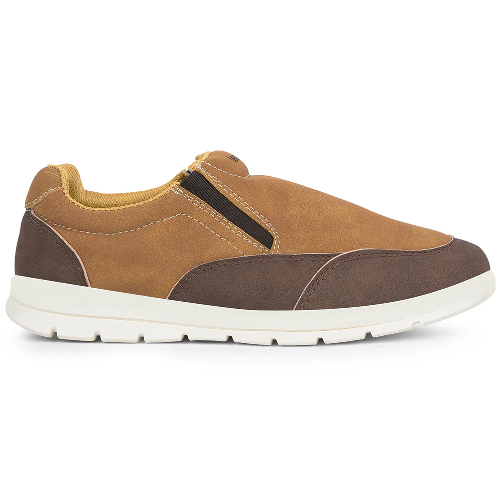 Leap7x Camel Casual Non Lacing Sneakers For Men FRINKS-2E By Liberty - Image 2