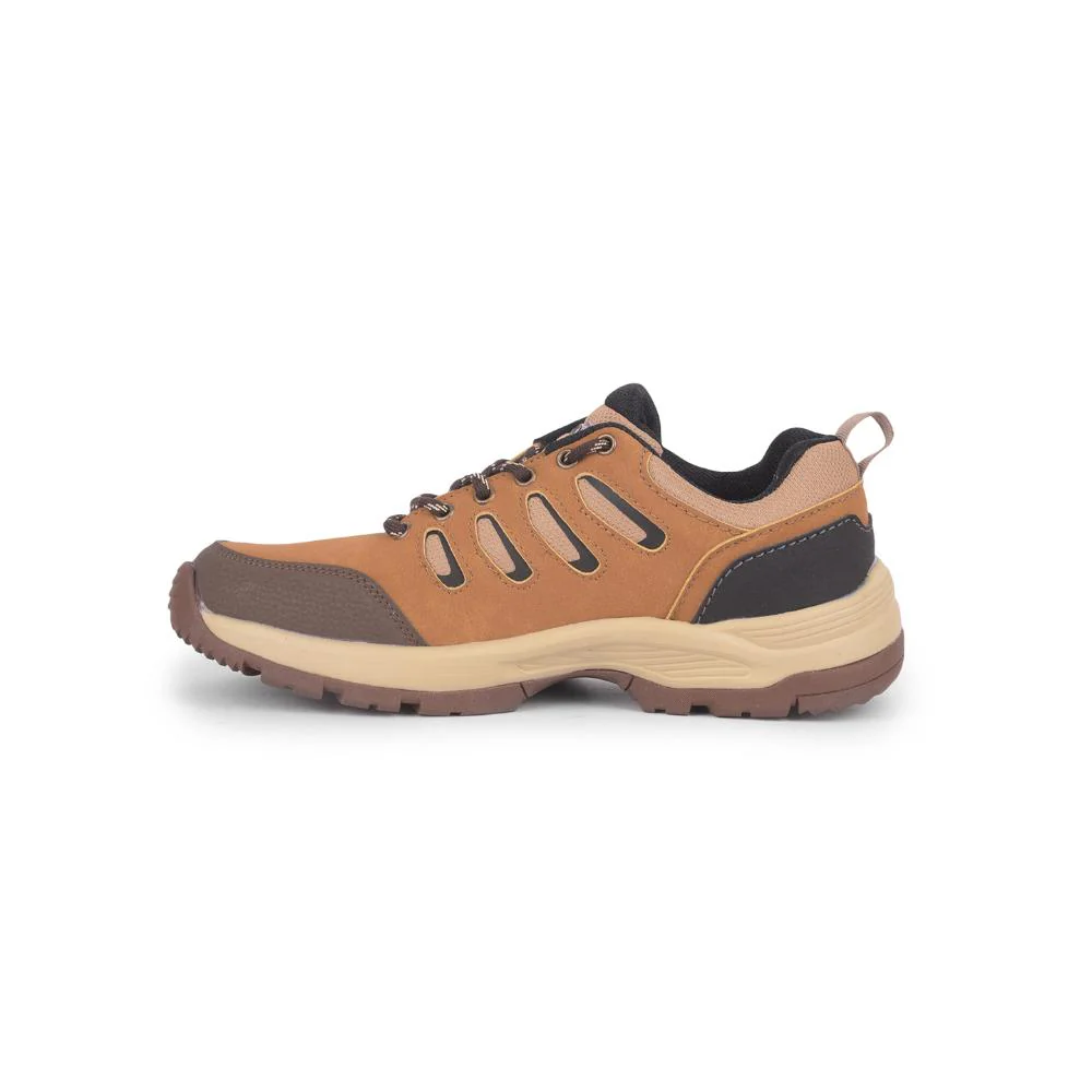 Leap7x Camel Lacing Sports Trekking Shoes For Men COLUMBO-1E By Liberty - Image 3