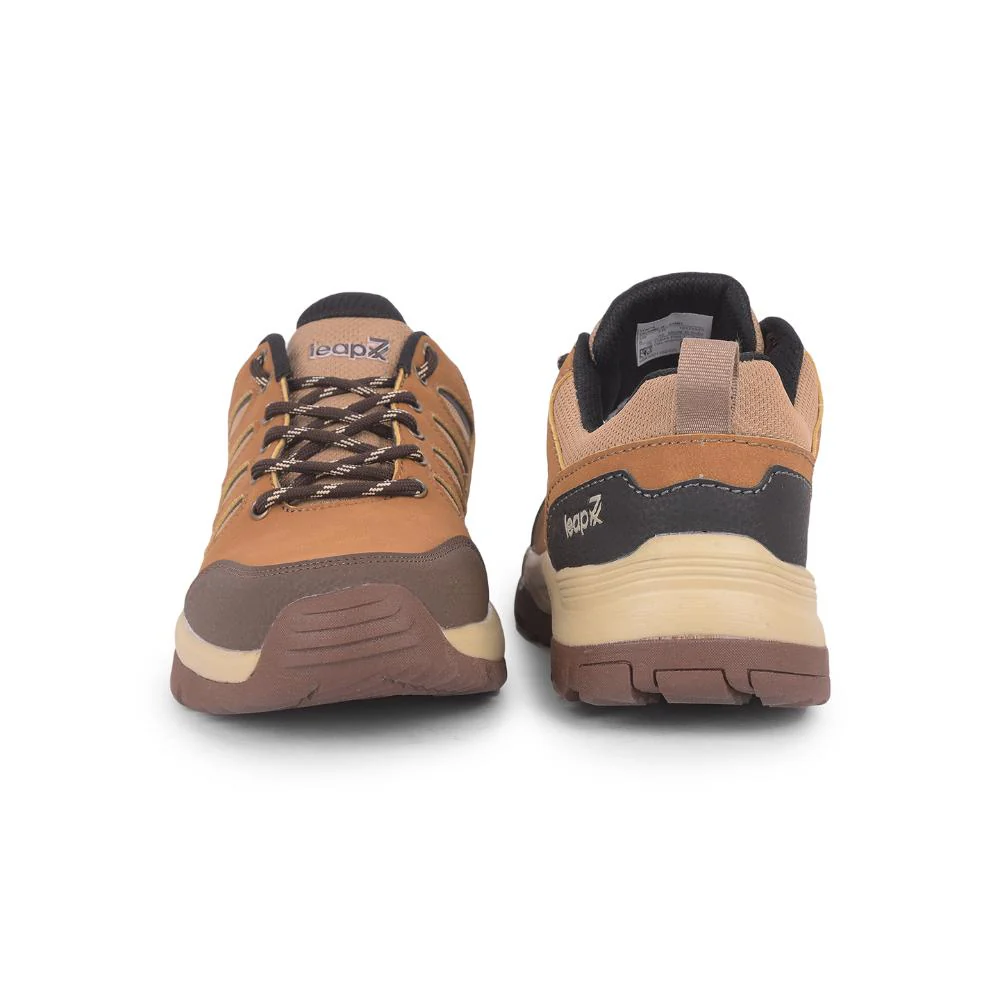 Leap7x Camel Lacing Sports Trekking Shoes For Men COLUMBO-1E By Liberty - Image 4
