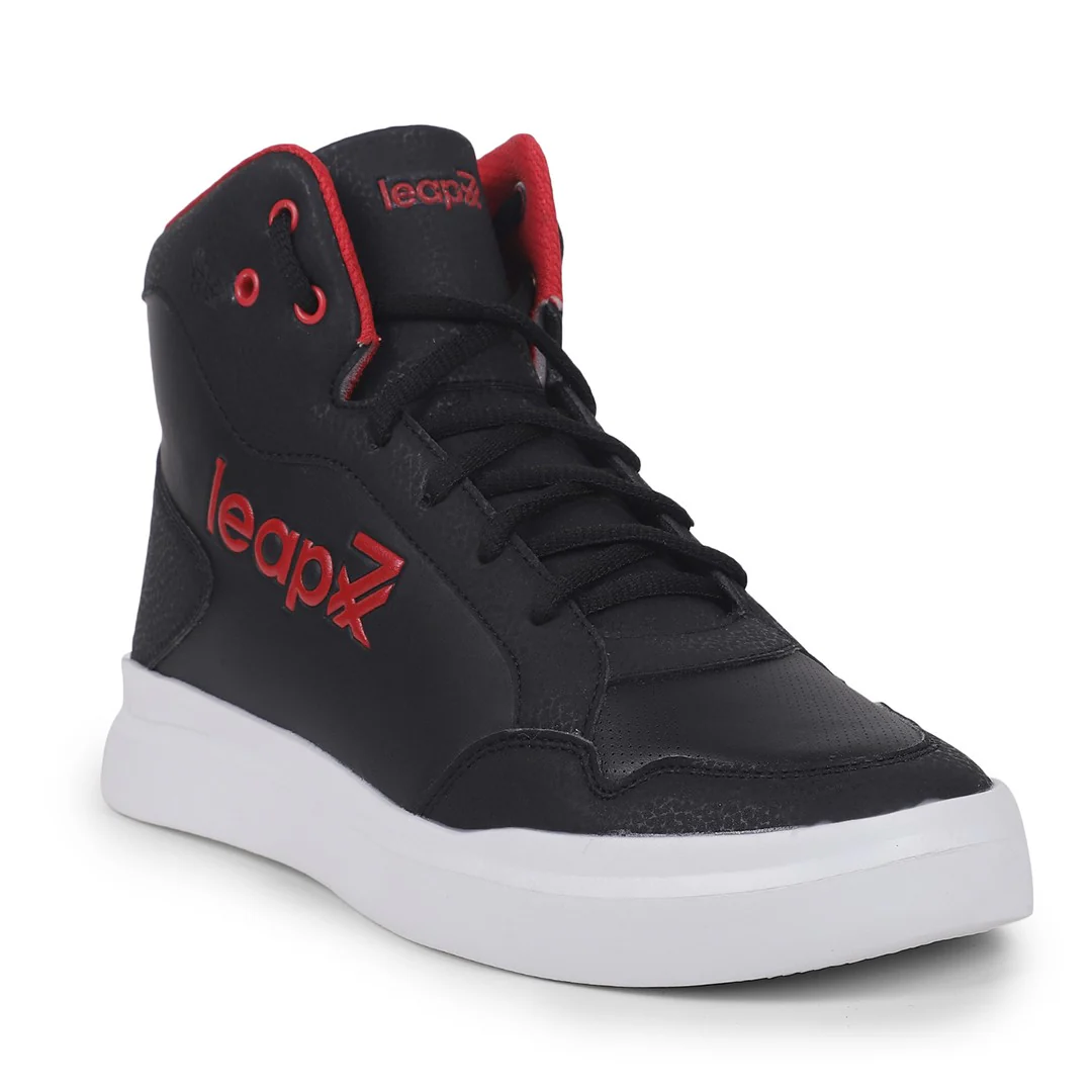 Leap7x Casual Black Lacing Sneakers VENOUR-1E By Liberty
