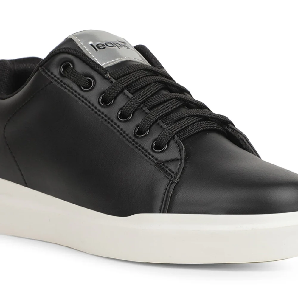 Leap7x Casual Black Sneakers For Women FEMINA-4E By Liberty - Image 5