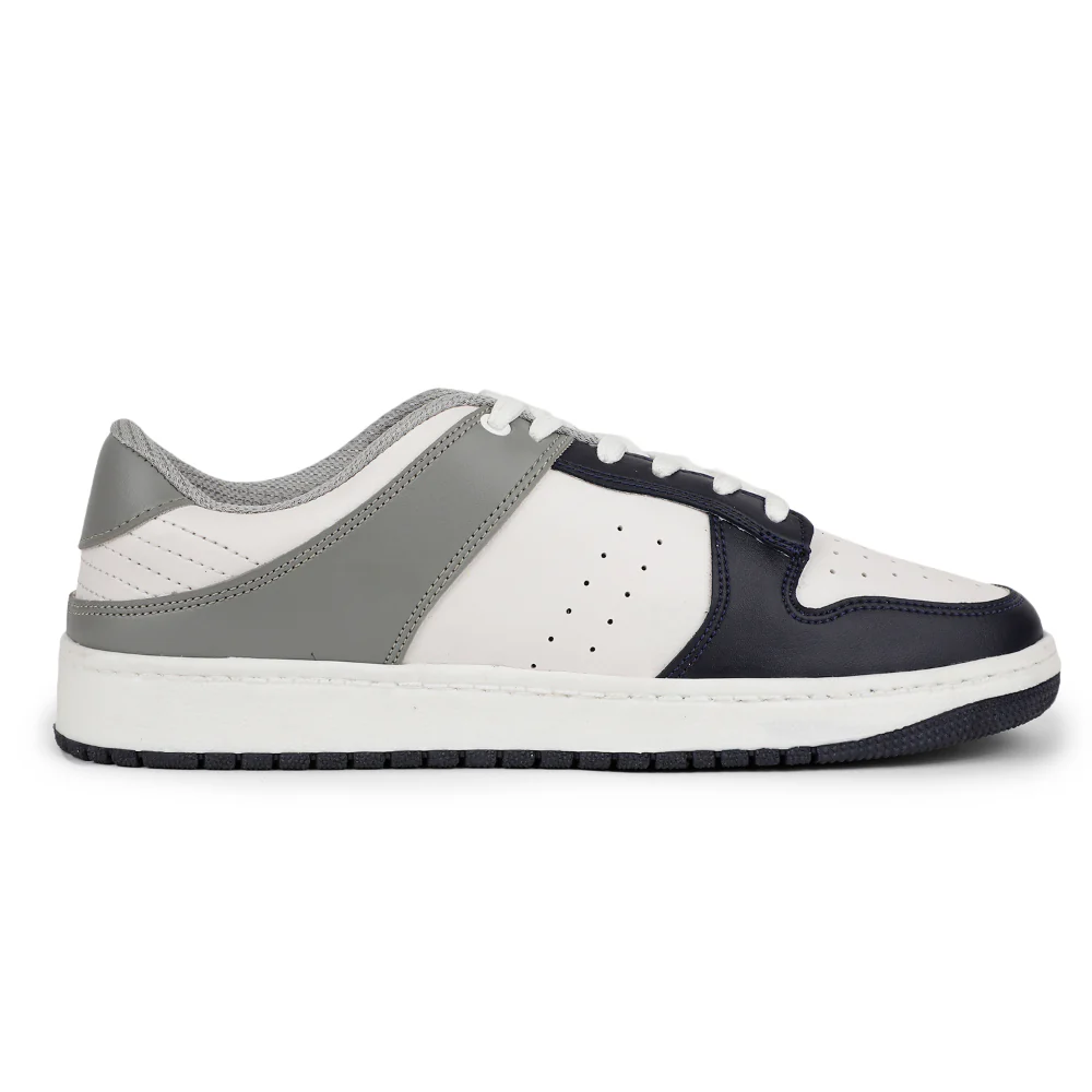 Leap7x Casual Grey Lacing Sneakers For Men SPORTSTAR By Liberty - Image 2