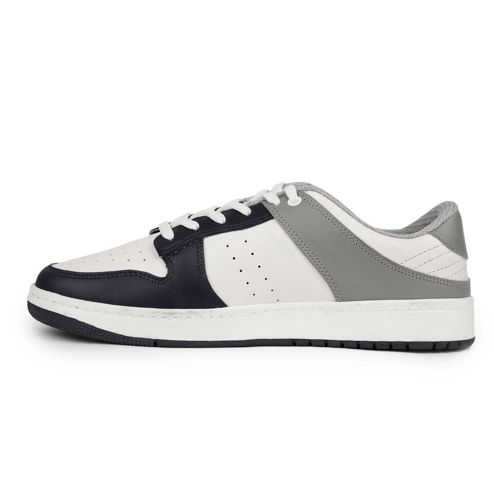 Leap7x Casual Grey Lacing Sneakers For Men SPORTSTAR By Liberty - Image 3