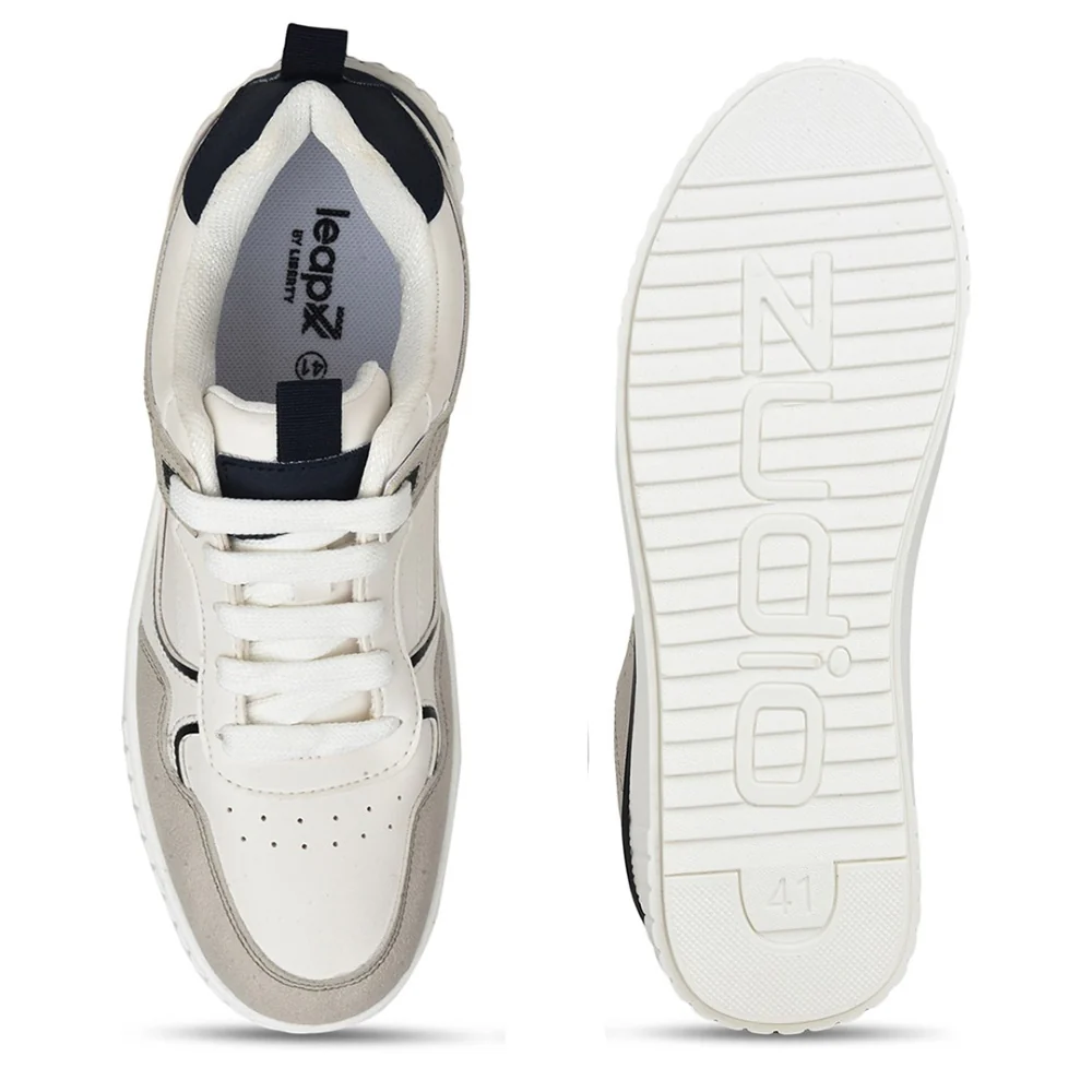 Leap7x Casual Grey Lacing Sneakers For Men SPORTSTAR4 By Liberty - Image 6