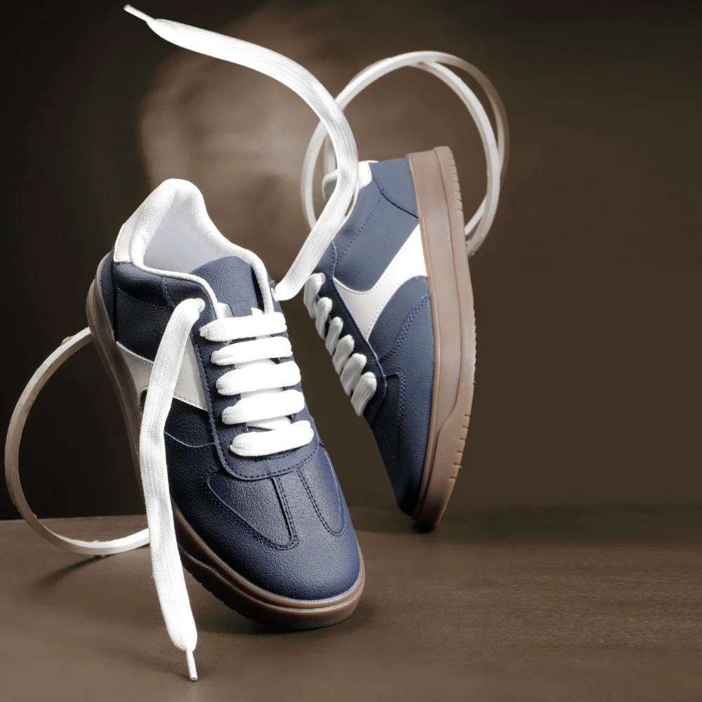 Leap7x Casual Navy Blue Lacing Sneakers For Men SPORTSTAR7 By Liberty - Image 4