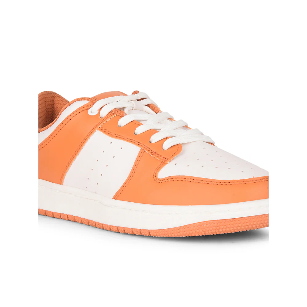 Leap7x Casual Orange Lacing Sneakers For Men SPORTSTAR By Liberty - Image 5