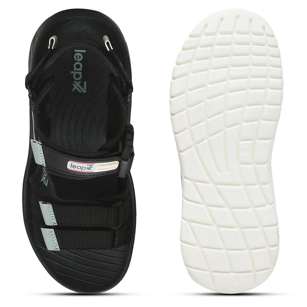 Leap7x Casual Sandal For Men (Black) EVERLAST-1 By Liberty - Image 5