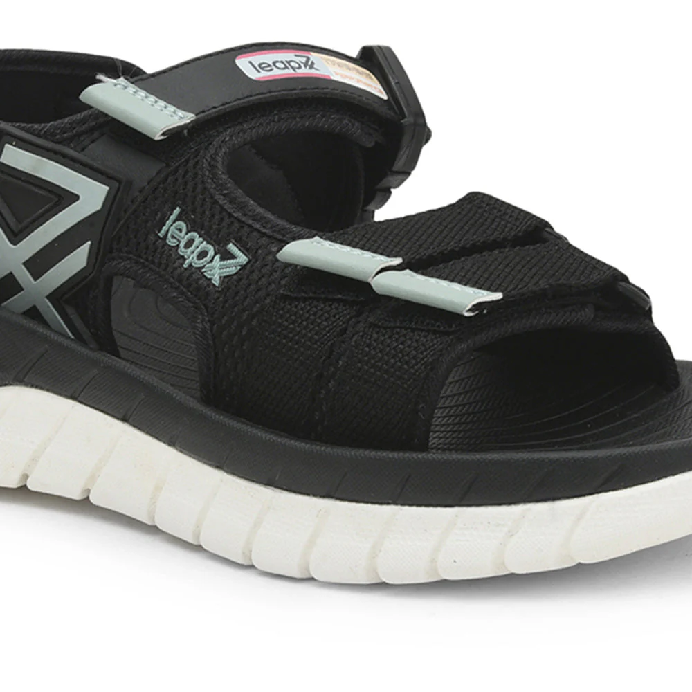 Leap7x Casual Sandal For Men (Black) EVERLAST-1 By Liberty - Image 6