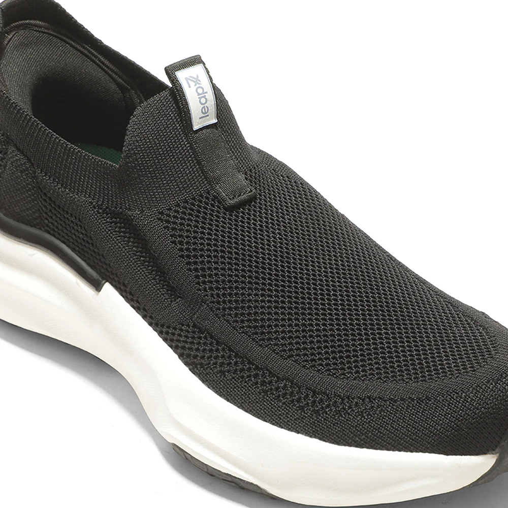 Leap7X by Liberty Men's CHICAGO-1 Black Slip-On Walking Shoes - EAZYGO Technology with Ortholite Insole - Image 6