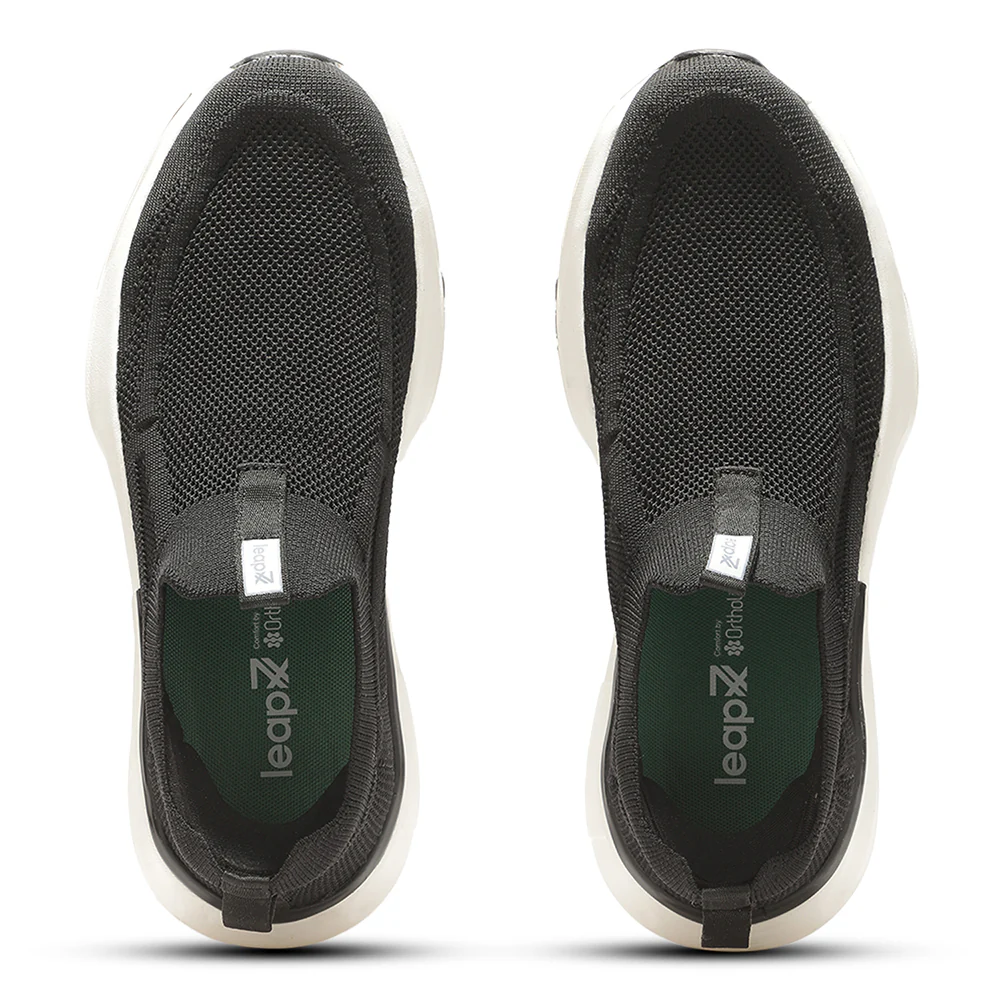 Leap7X by Liberty Men's CHICAGO-1 Black Slip-On Walking Shoes - EAZYGO Technology with Ortholite Insole - Image 9