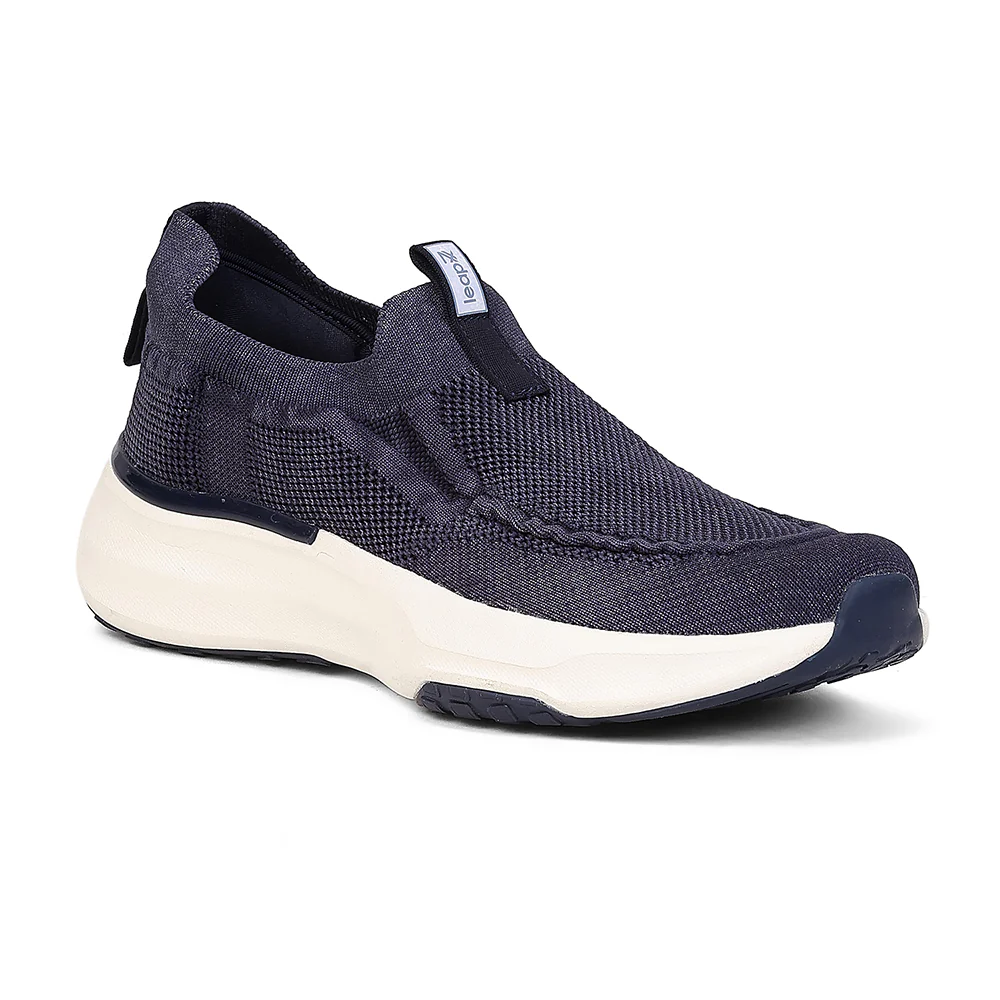 Leap7X by Liberty Men's CHICAGO-1 Navy Blue Slip-On Walking Shoes - EAZYGO Technology with Ortholite Insole