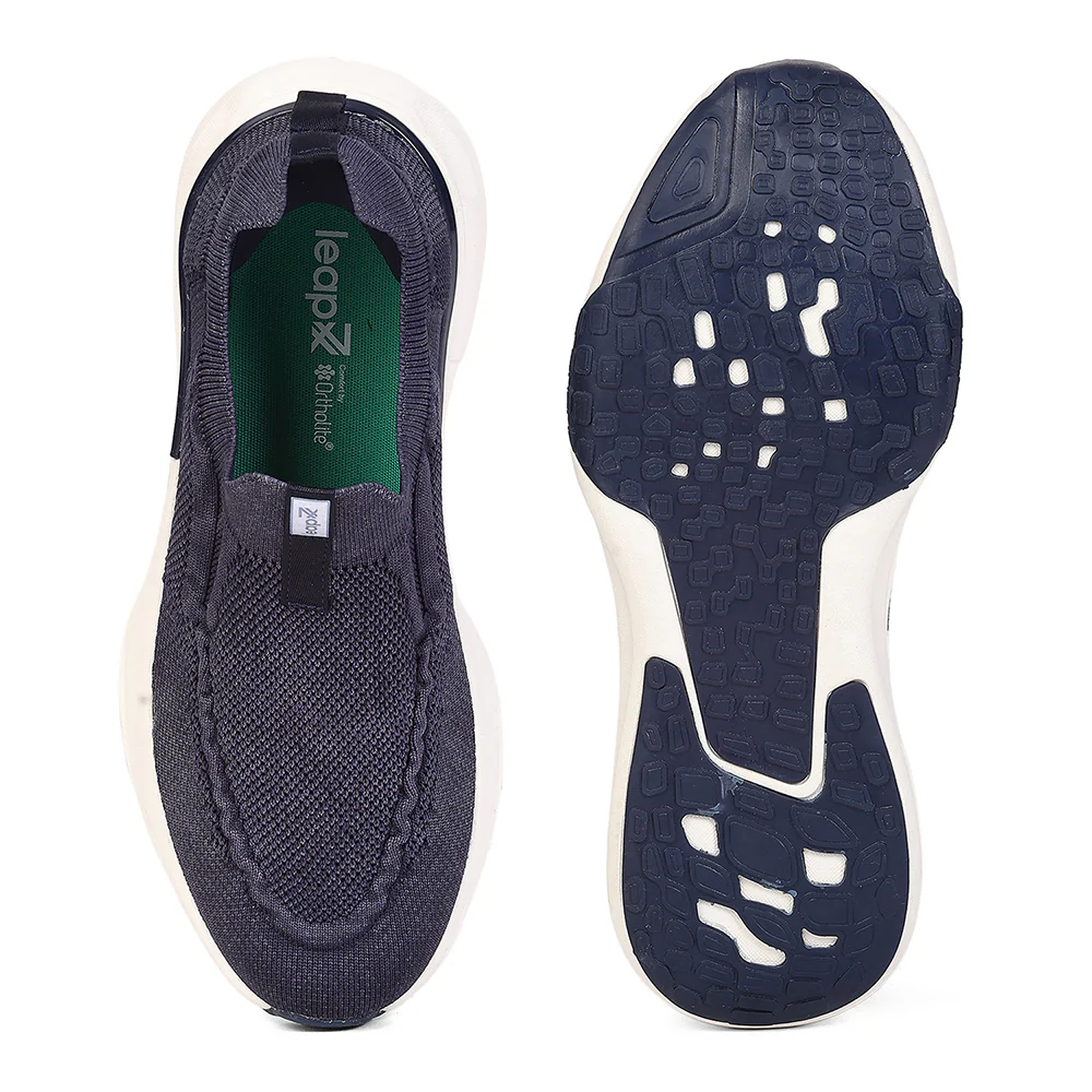 Leap7X by Liberty Men's CHICAGO-1 Navy Blue Slip-On Walking Shoes - EAZYGO Technology with Ortholite Insole - Image 4