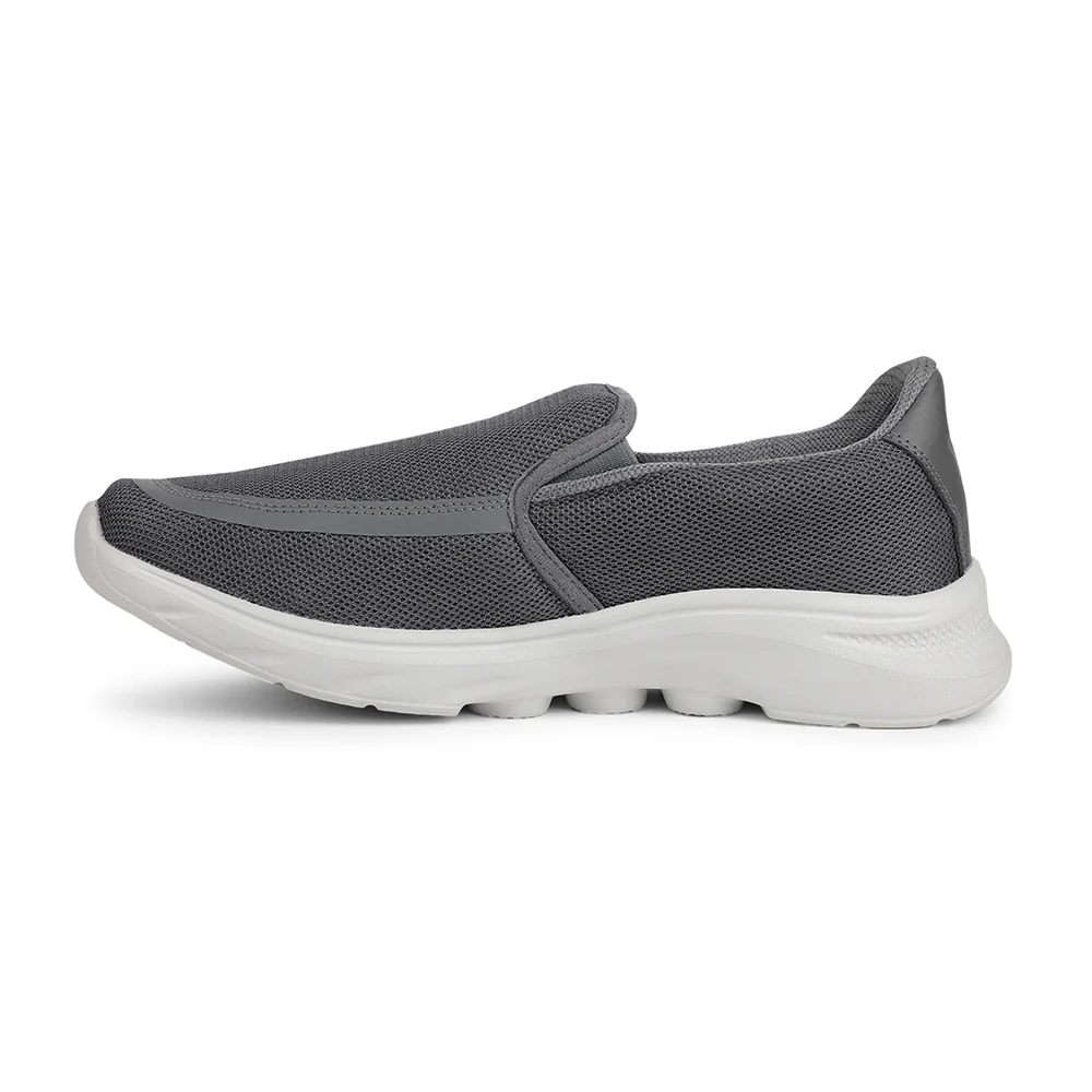 Leap7x Dark Grey Casual Non Lacing Shoes For Men DENIS-1 By Liberty - Image 3
