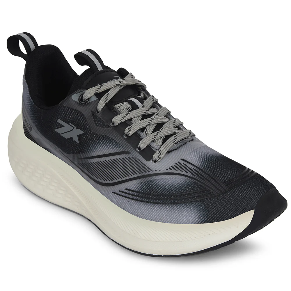 Leap7x Dark Grey Sports Lacing Running Shoes For Men BESTIO-1E By Liberty