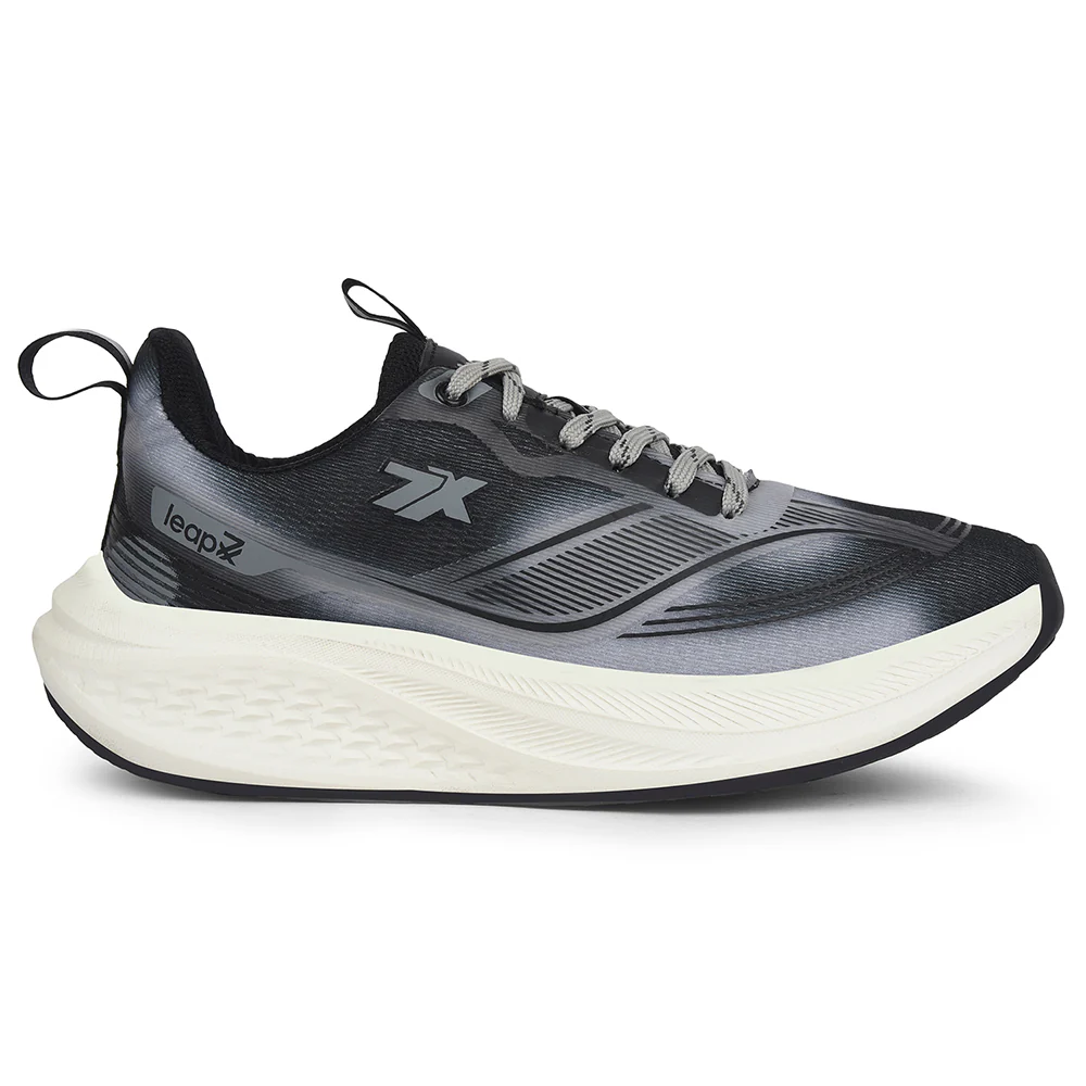 Leap7x Dark Grey Sports Lacing Running Shoes For Men BESTIO-1E By Liberty - Image 2