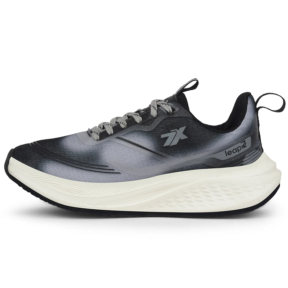 Leap7x Dark Grey Sports Lacing Running Shoes For Men BESTIO-1E By Liberty - Image 3