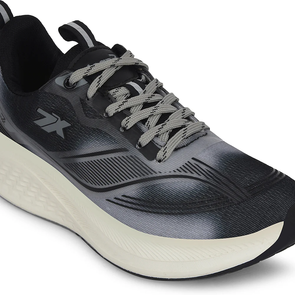 Leap7x Dark Grey Sports Lacing Running Shoes For Men BESTIO-1E By Liberty - Image 4