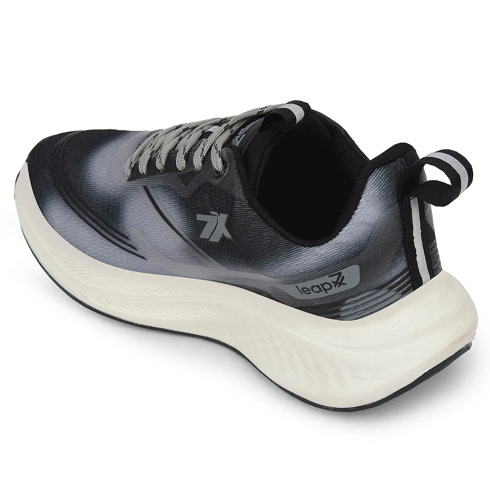 Leap7x Dark Grey Sports Lacing Running Shoes For Men BESTIO-1E By Liberty - Image 5