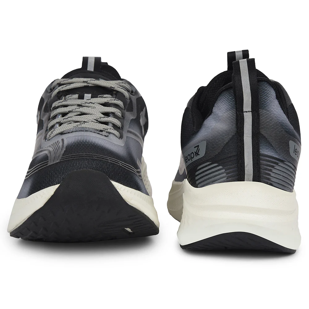 Leap7x Dark Grey Sports Lacing Running Shoes For Men BESTIO-1E By Liberty - Image 6