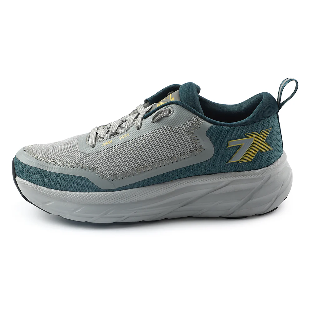 Leap7x Dark Grey Sports Lacing Running Shoes For Men ROBUST-3E By Liberty - Image 3