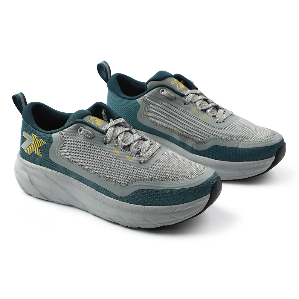 Leap7x Dark Grey Sports Lacing Running Shoes For Men ROBUST-3E By Liberty - Image 5