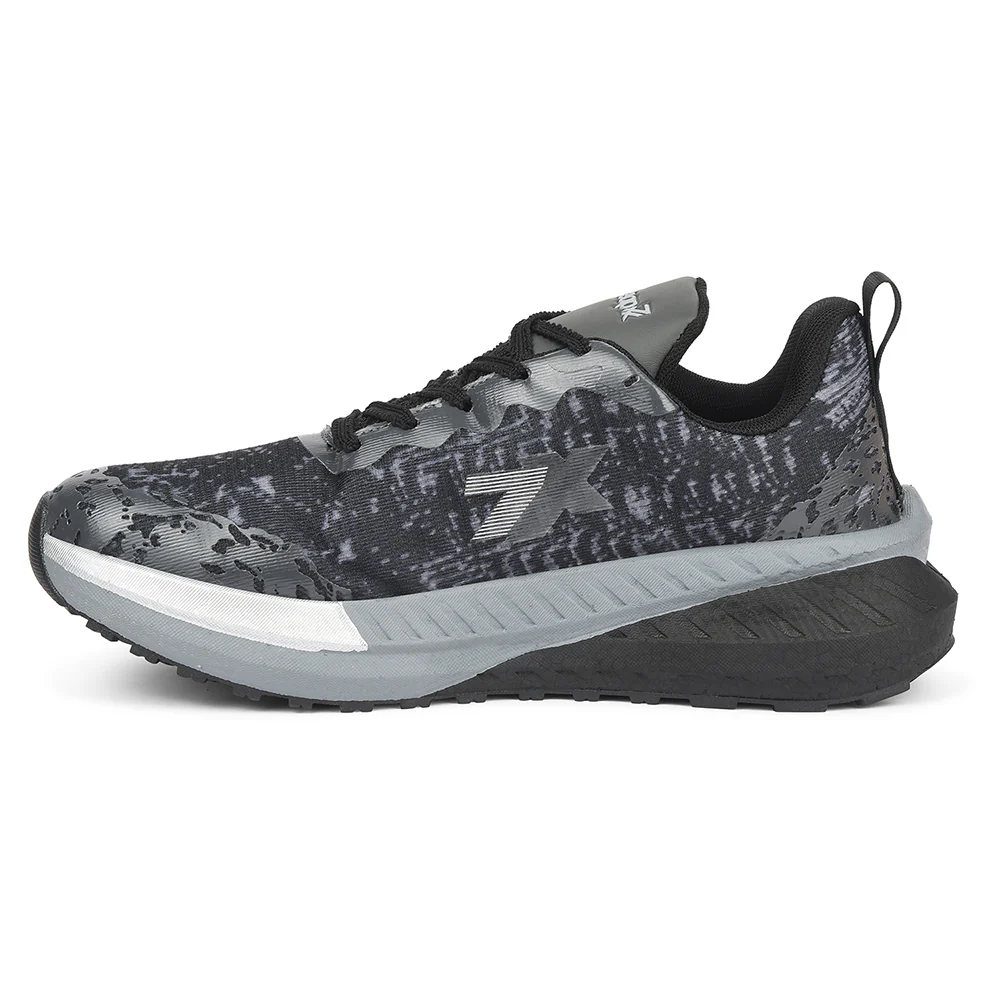 Leap7x Dark Grey Sports Lacing Running Shoes For Men XLM-07 By Liberty - Image 3