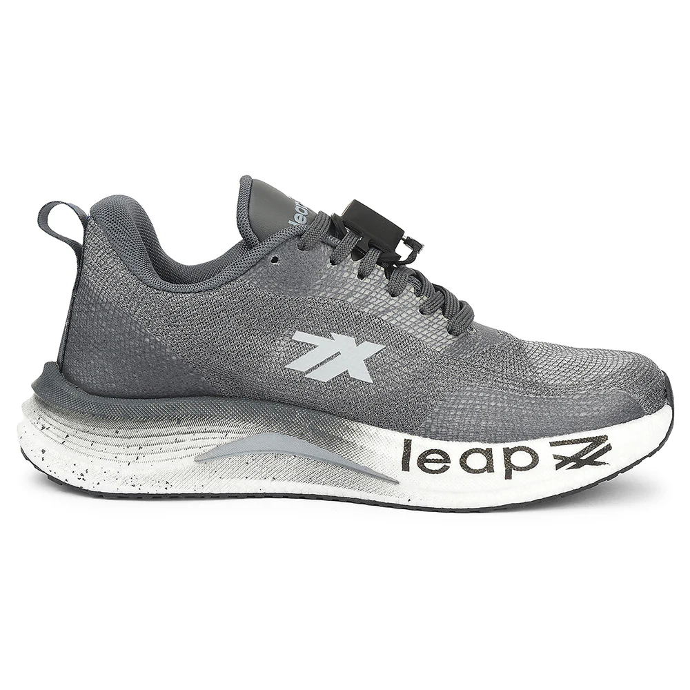 Leap7x Dark Grey Sports Lacing Running Shoes For Men XLM-08MS By Liberty - Image 2