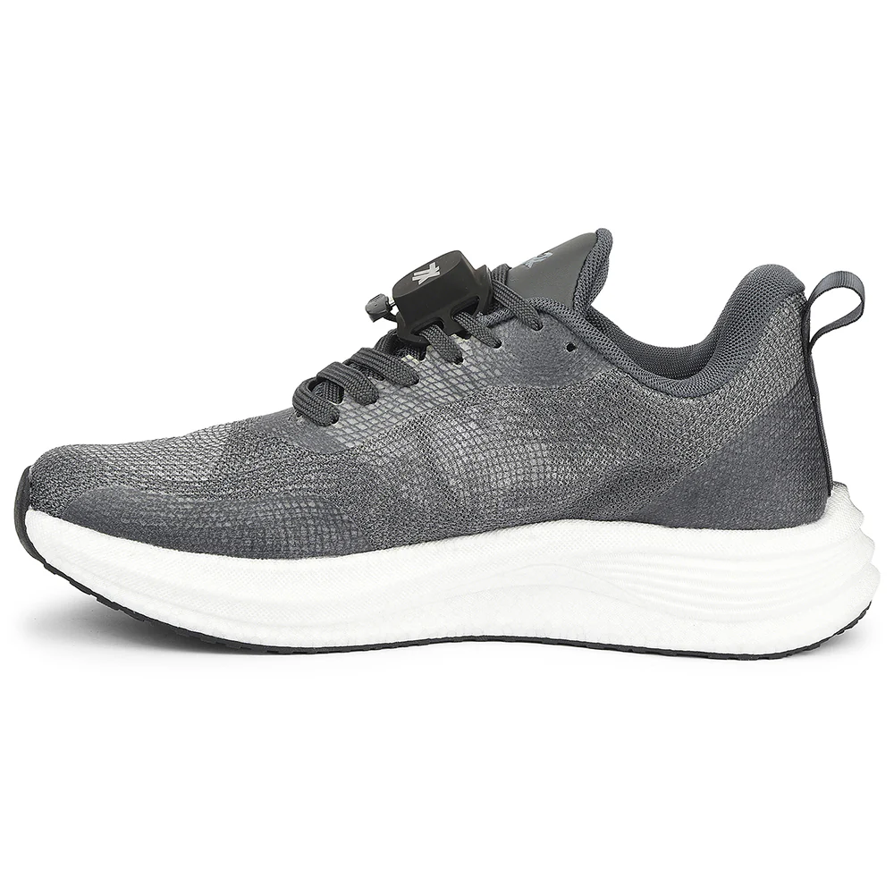 Leap7x Dark Grey Sports Lacing Running Shoes For Men XLM-08MS By Liberty - Image 3