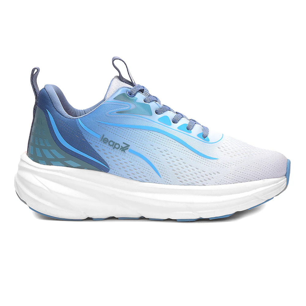 Leap7X DRIVSTEP-E Teal Blue Sports Lacing Running Shoes for Men by Liberty - Image 4