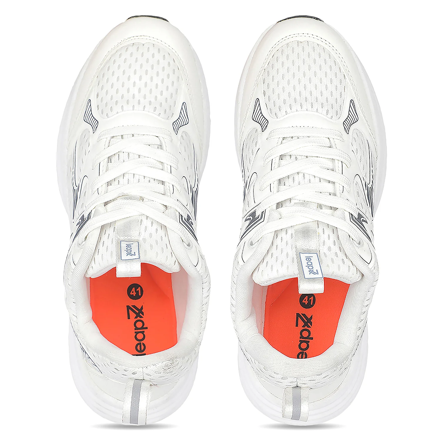 Leap7X DRIVSTP-2E White Sports Lacing Running Shoes for Men by Liberty - Image 10