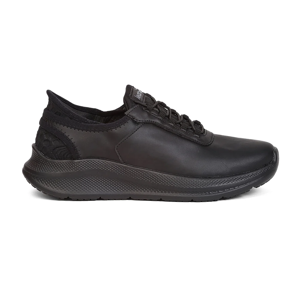 Leap7X EAZYSCHL-1 Kids' Black School Shoes - SCHOOL EASYGO with Memory Foam Comfort - Image 2