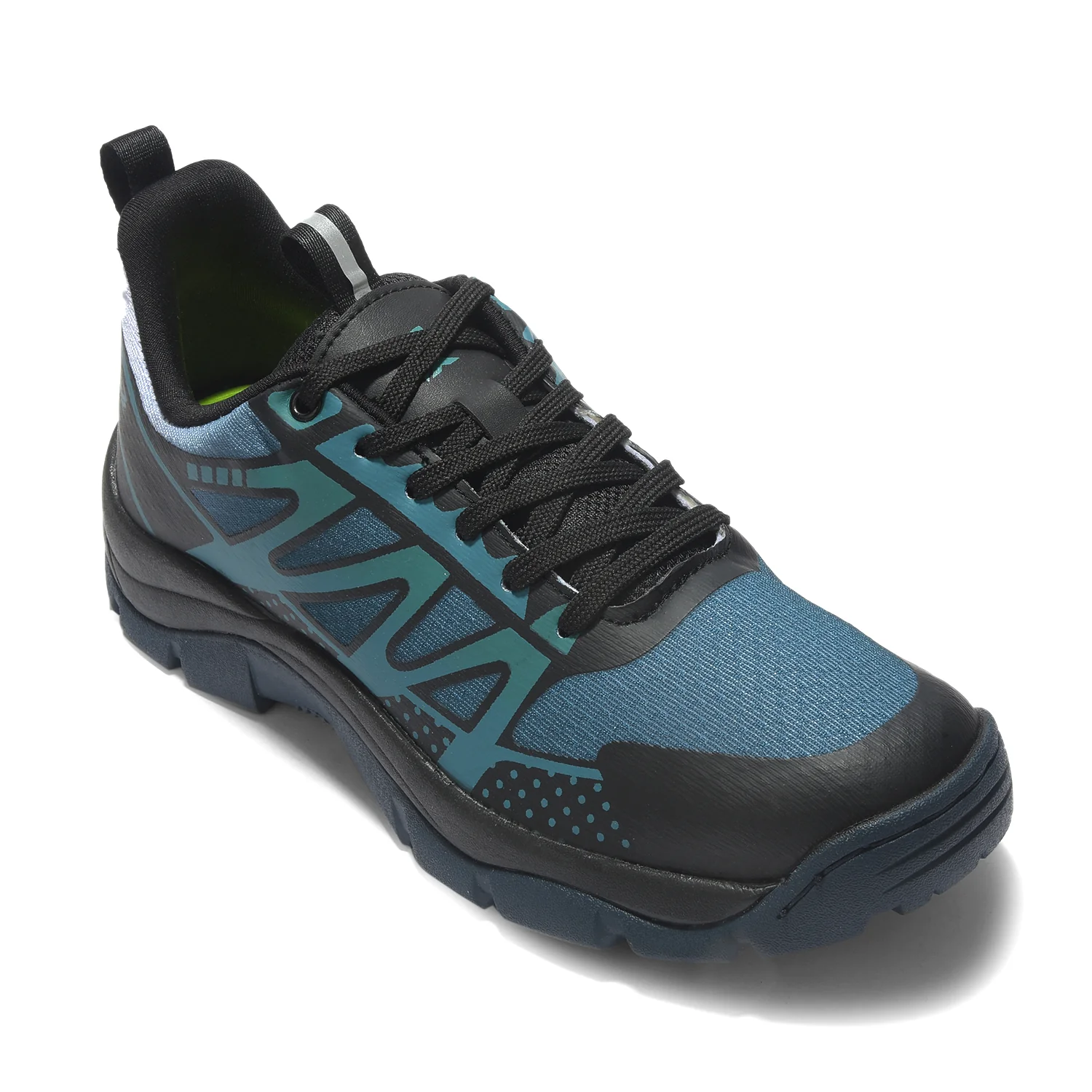 Leap7X ENDUVERS1E Black Sports Lacing Running Shoes for Men by Liberty