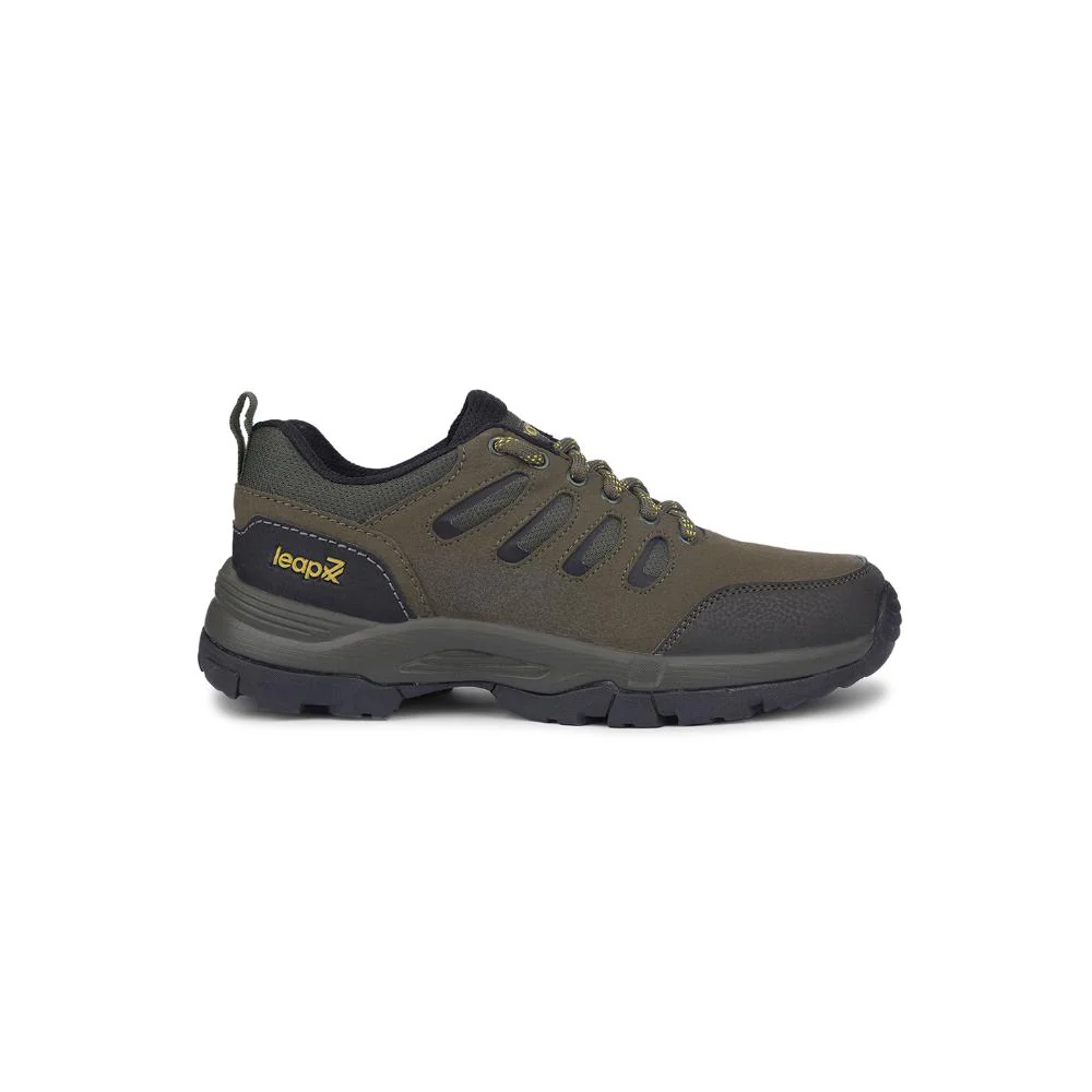 Leap7x Green Lacing Sports Trekking Shoes For Men COLUMBO-1E By Liberty - Image 2