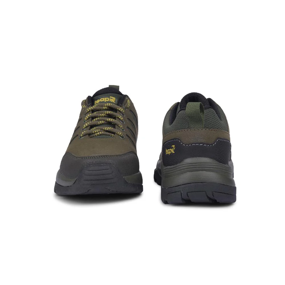 Leap7x Green Lacing Sports Trekking Shoes For Men COLUMBO-1E By Liberty - Image 4