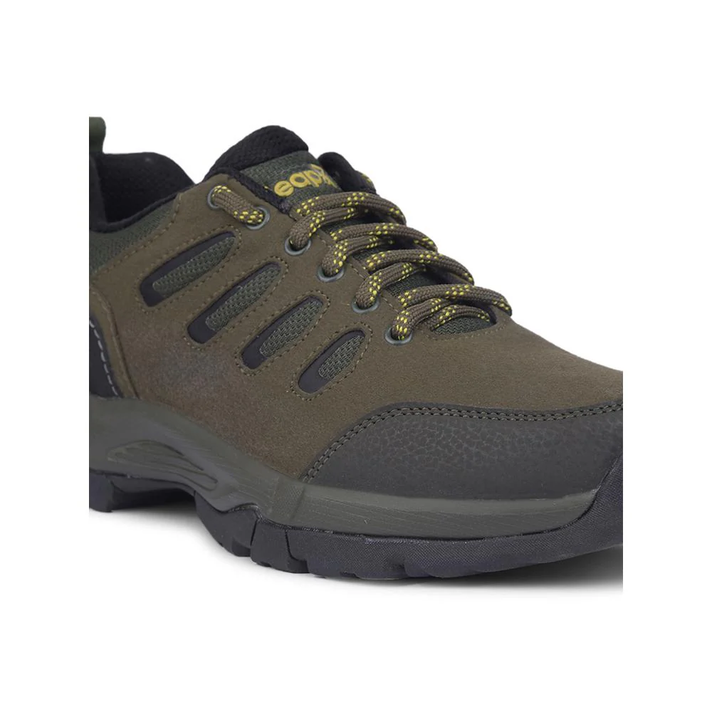 Leap7x Green Lacing Sports Trekking Shoes For Men COLUMBO-1E By Liberty - Image 5