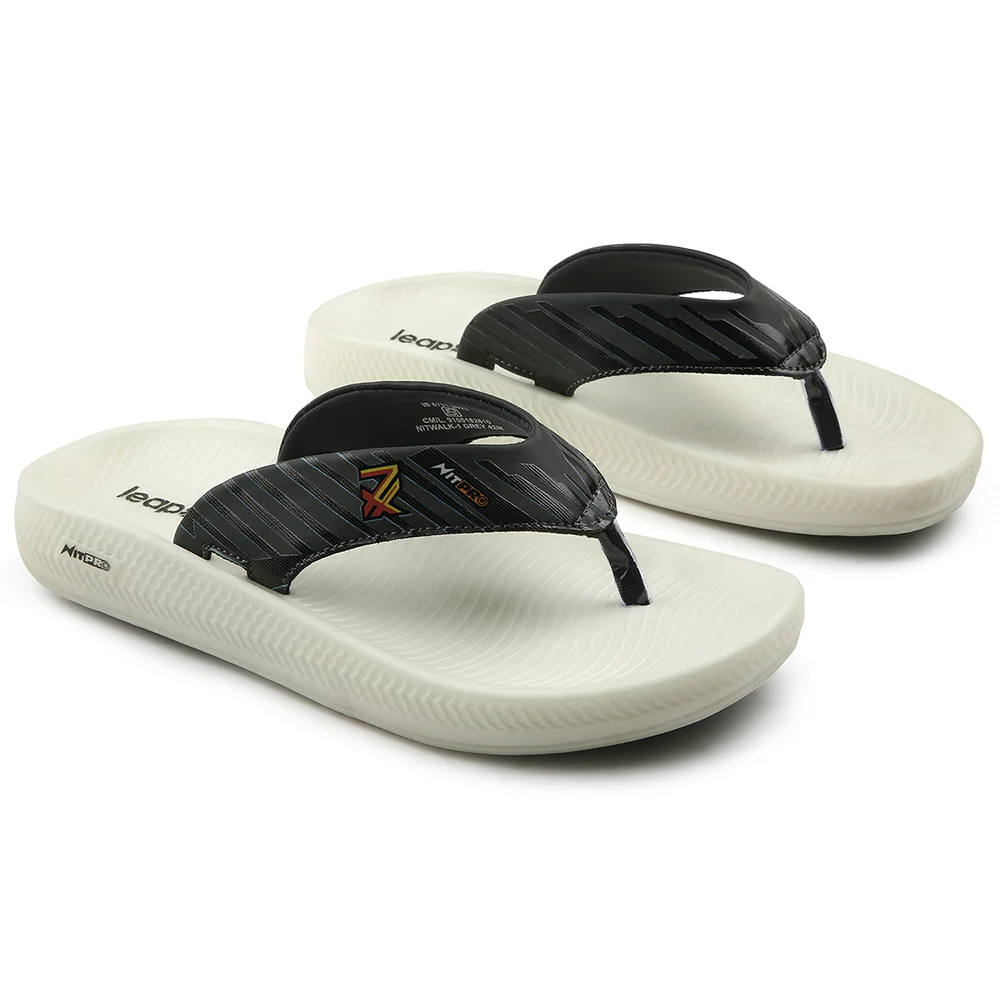 Leap7x Grey Casual Flip Flop For Men NITWALK-1 By Liberty - Image 5