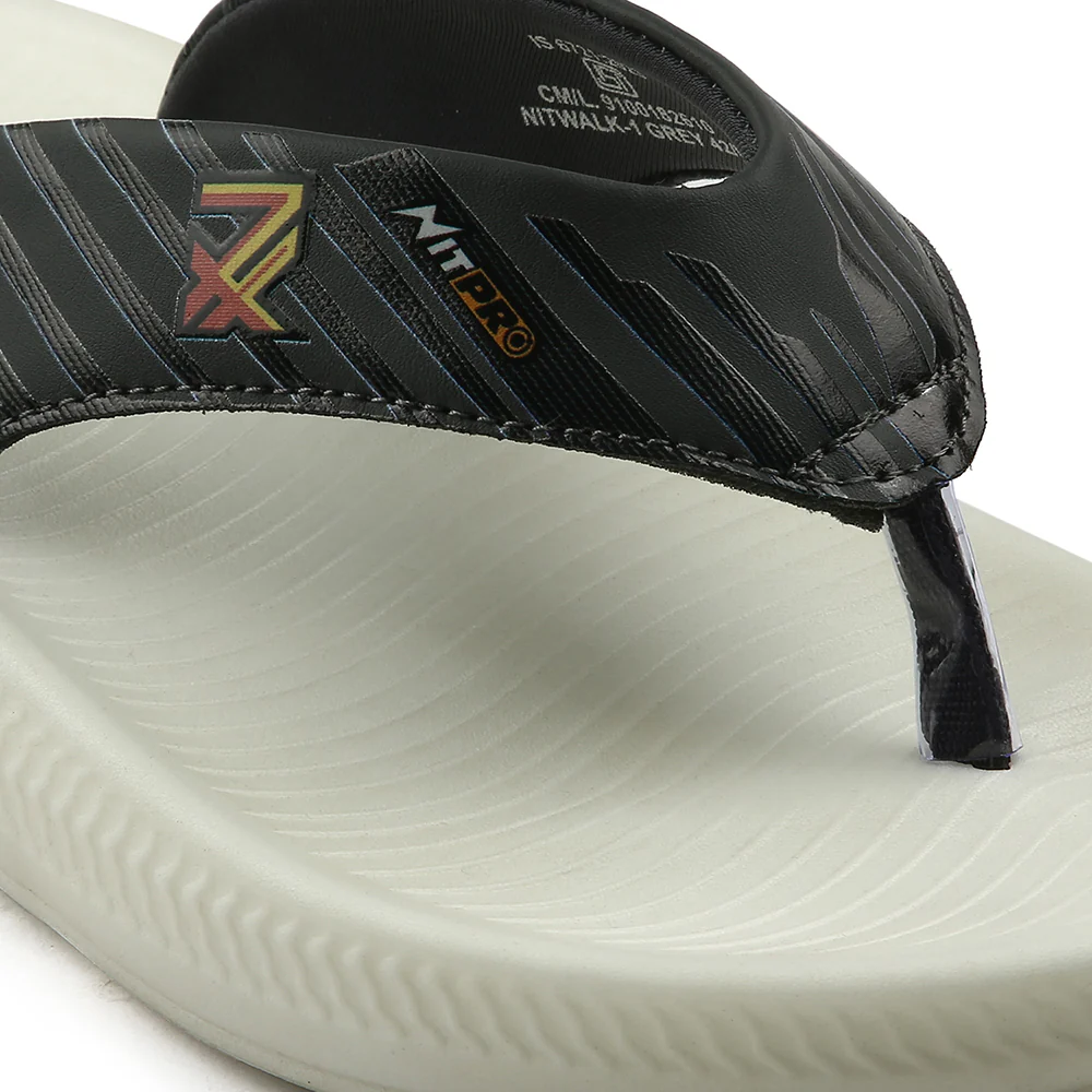 Leap7x Grey Casual Flip Flop For Men NITWALK-1 By Liberty - Image 6